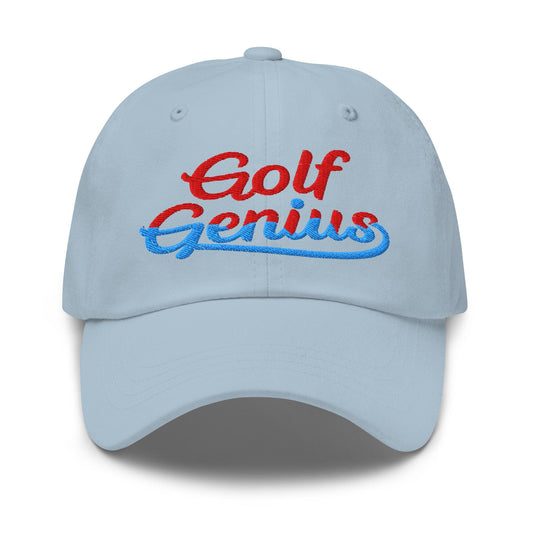 Golf Genius Quirky Fun Spirit Embroidered Golf Cap - Funny Golf Tee by Swing Epic