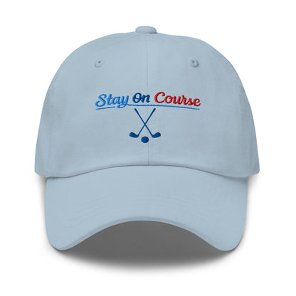 Stay On Course Engaging Quirky Embroidered Golf Cap - Funny Golf Tee by Swing Epic