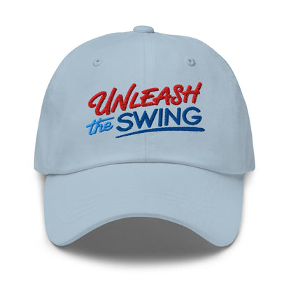 Unleash The Swing Embroidered Golf Cap - Funny Golf Tee by Swing Epic