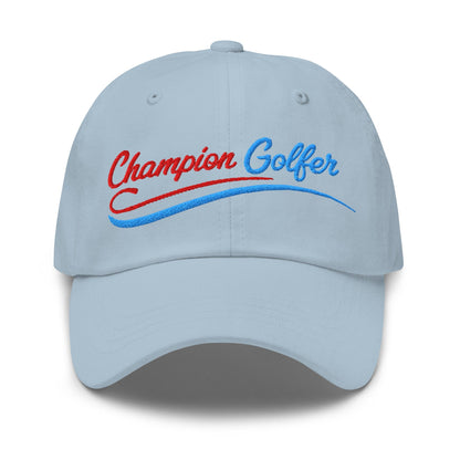 Champion Golfer Sparkling Star Fun Embroidered Golf Cap - Funny Golf Tee by Swing Epic