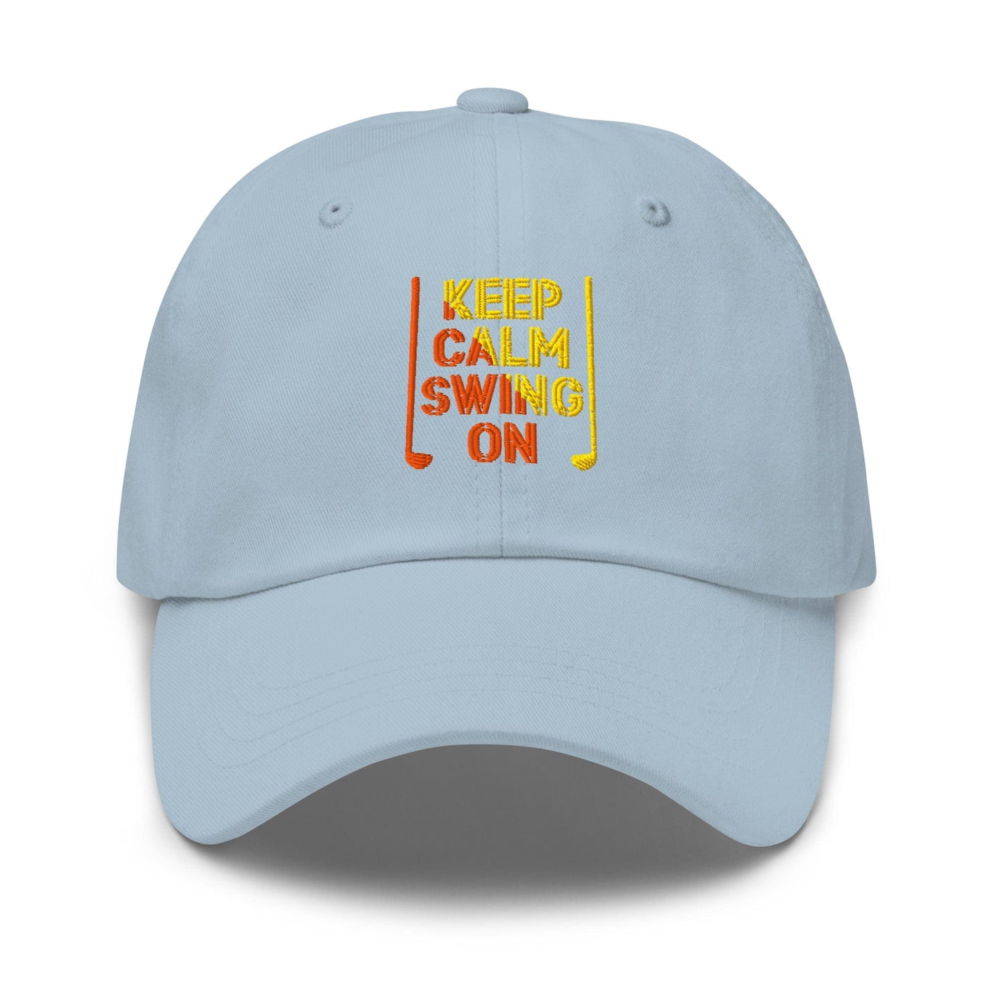 Keep Calm Swing On Embroidered Golf Cap - Funny Golf Tee by Swing Epic