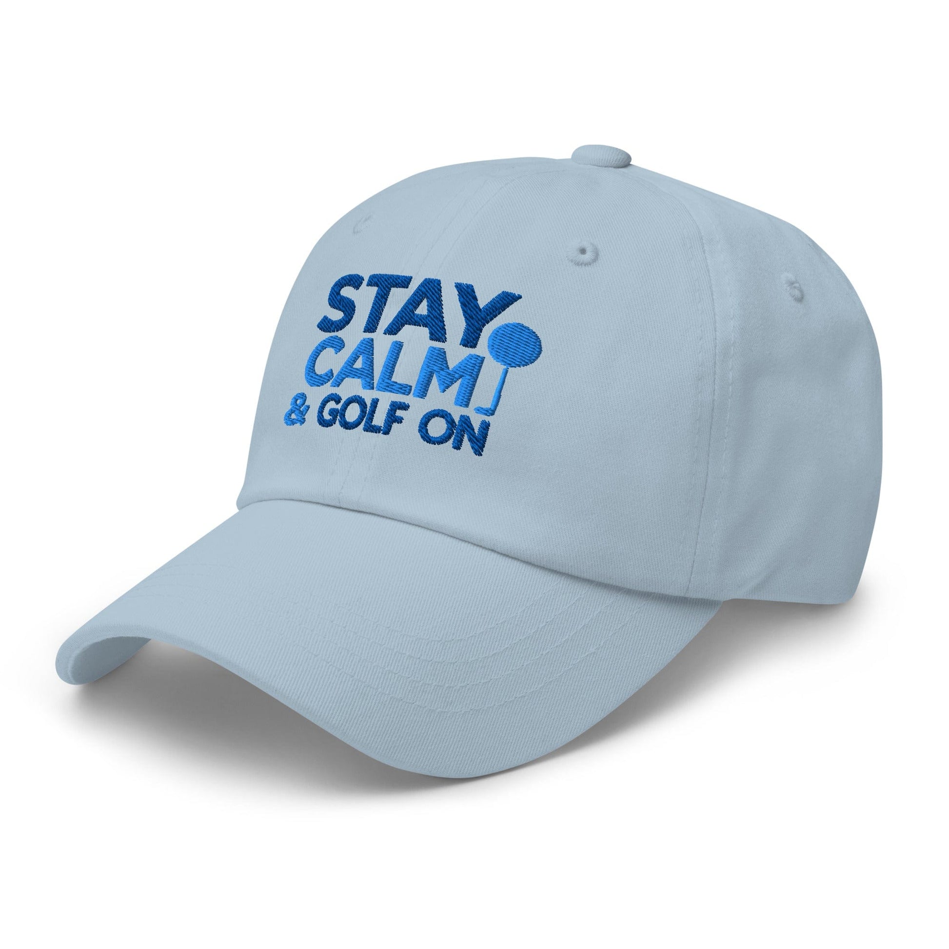 Stay Calm & Golf On Funny Embroidered Golf Cap - Funny Golf Tee by Swing Epic