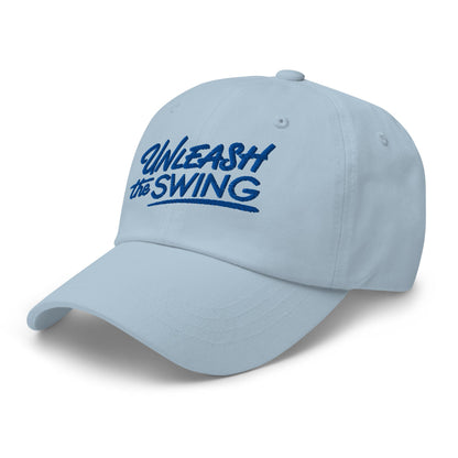 Unleash The Swing Embroidered Golf Cap - Funny Golf Tee by Swing Epic