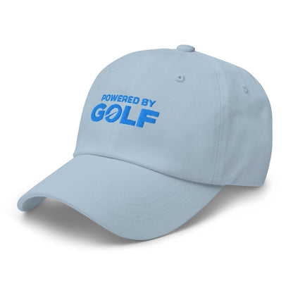 Powered By Golf Funny Embroidered Golf Cap - Funny Golf Tee by Swing Epic