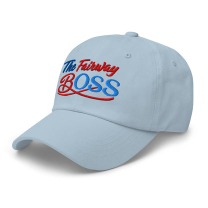The Fairway Boss Sparkling Glitter Print Embroidered Golf Cap - Funny Golf Tee by Swing Epic