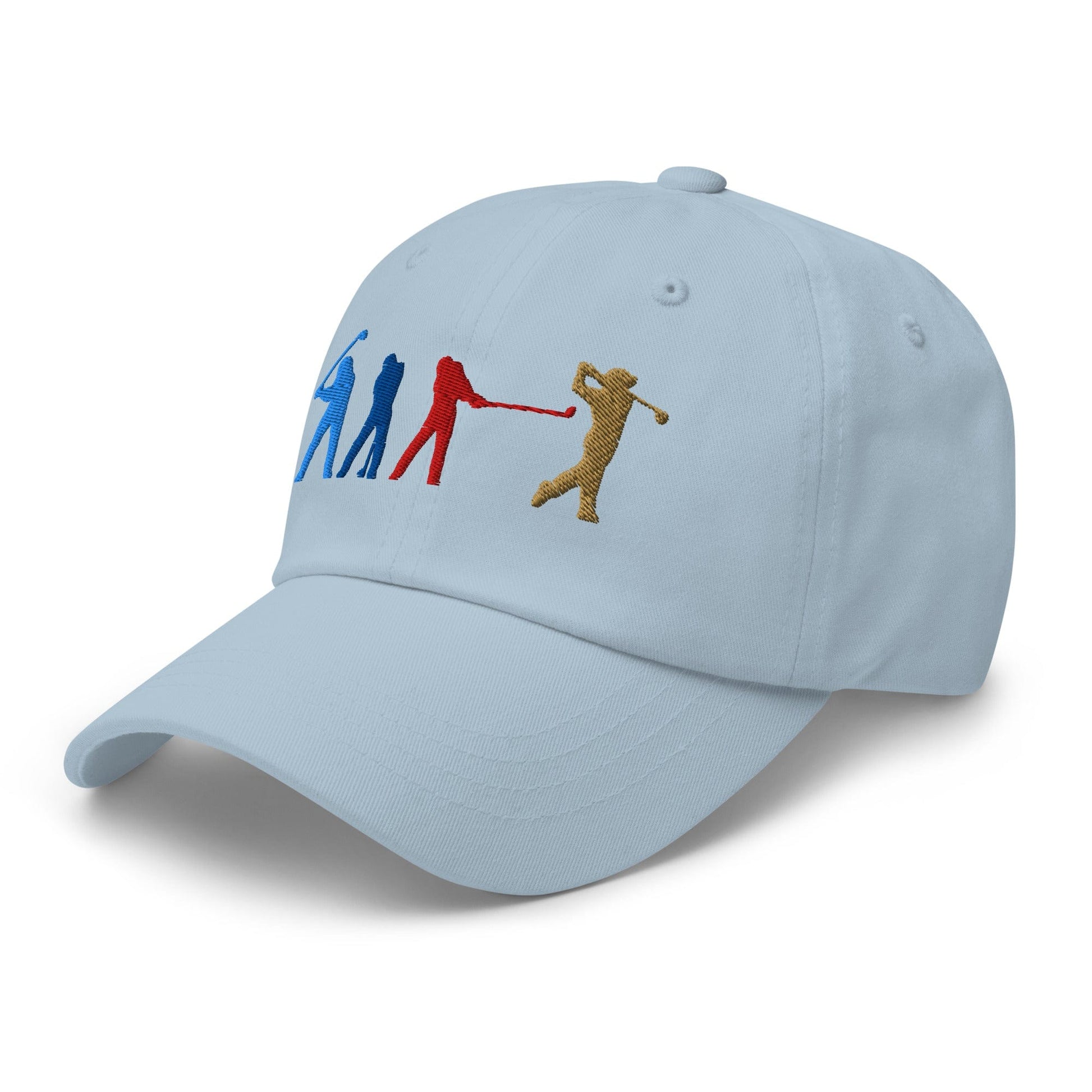 Four Swinging Silhouettes Dynamic Embroidered Golf Cap - Funny Golf Tee by Swing Epic