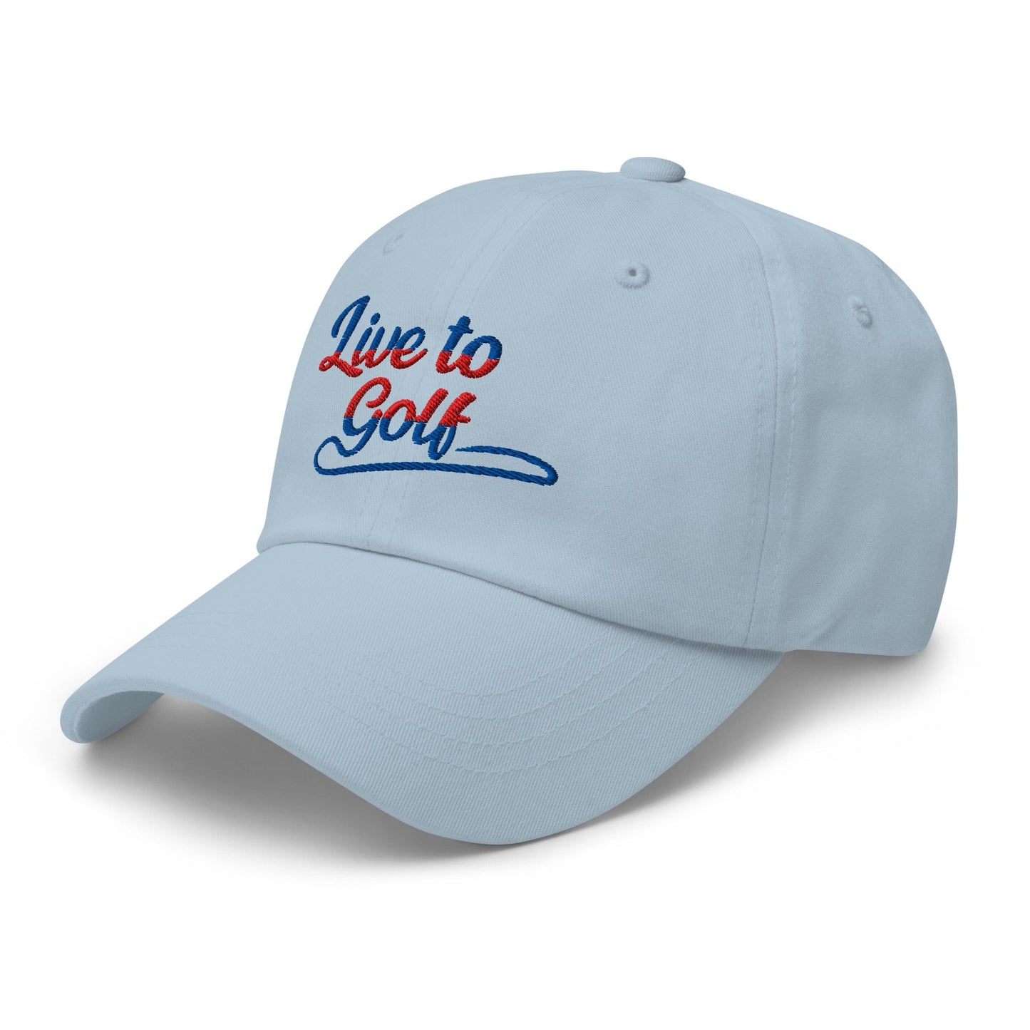 Live to Golf Fun Embroidered Golf Cap - Funny Golf Tee by Swing Epic