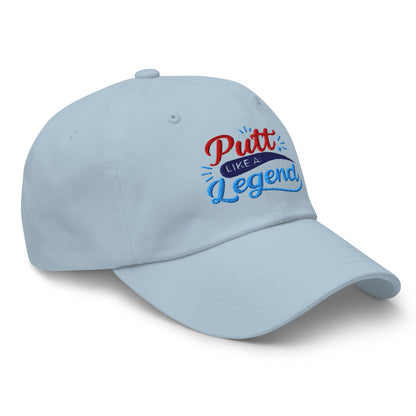 Putt Like A Legend Fun and Unique Embroidered Golf Cap - Funny Golf Tee by Swing Epic