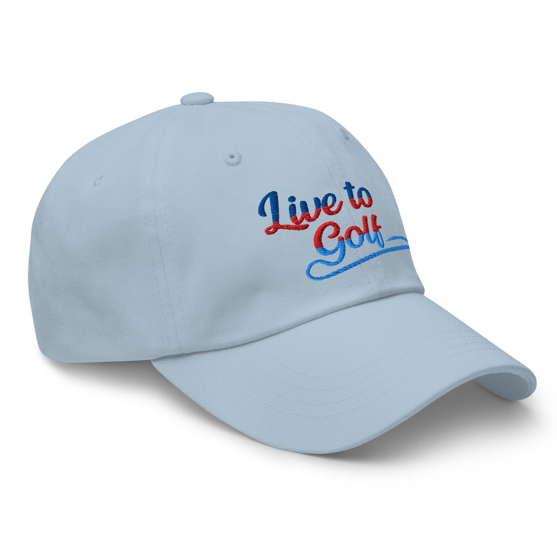 Live to Golf Fun Embroidered Golf Cap - Funny Golf Tee by Swing Epic