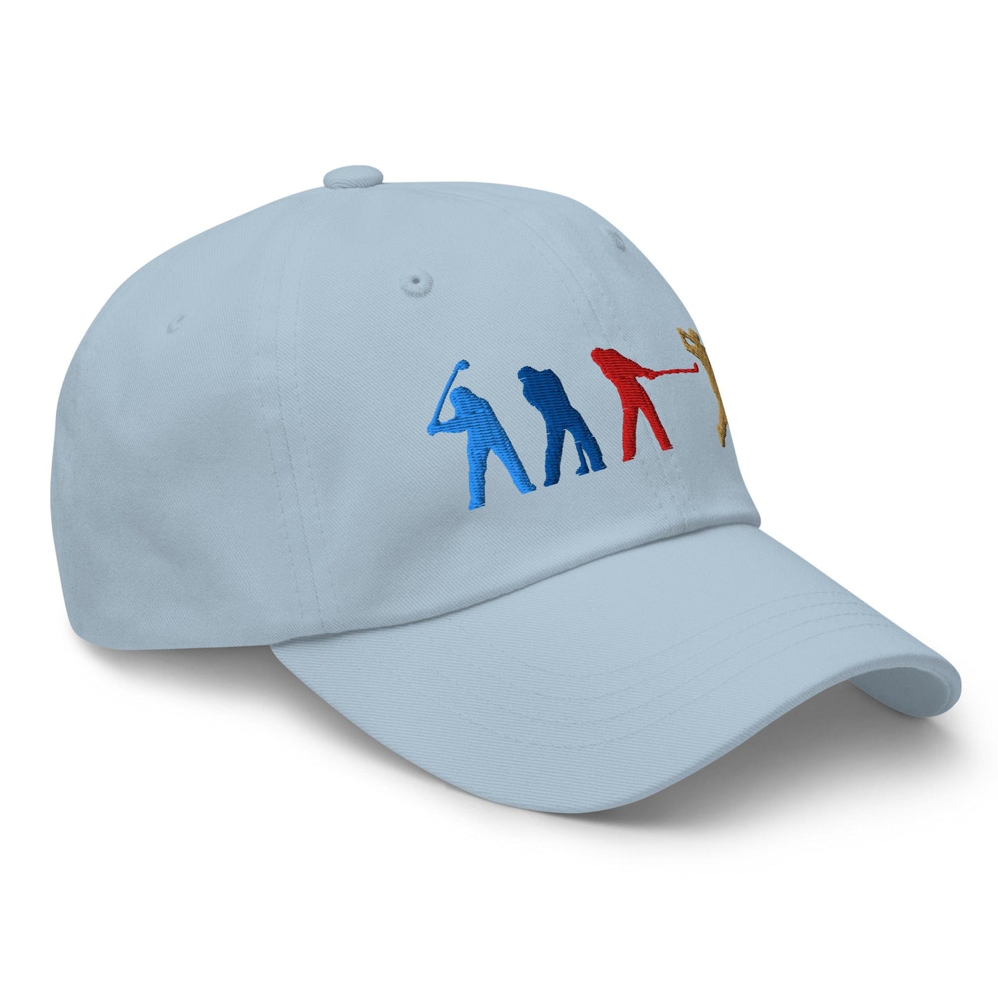 Four Swinging Silhouettes Dynamic Embroidered Golf Cap - Funny Golf Tee by Swing Epic