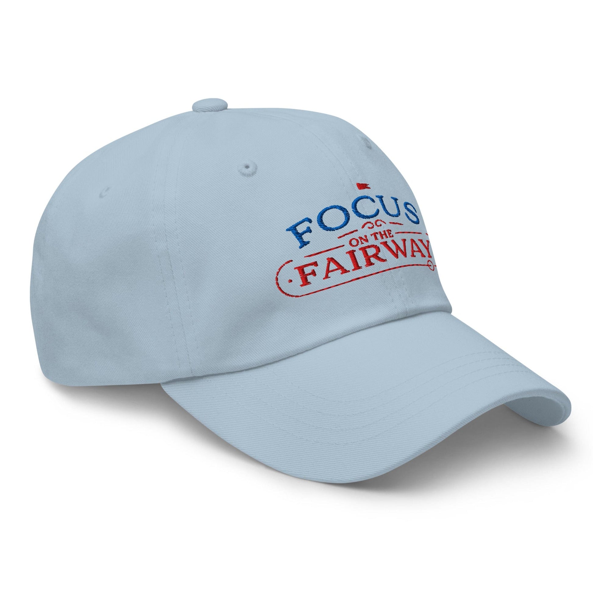 Focus on the Fairway Flag Embroidered Golf Cap - Funny Golf Tee by Swing Epic