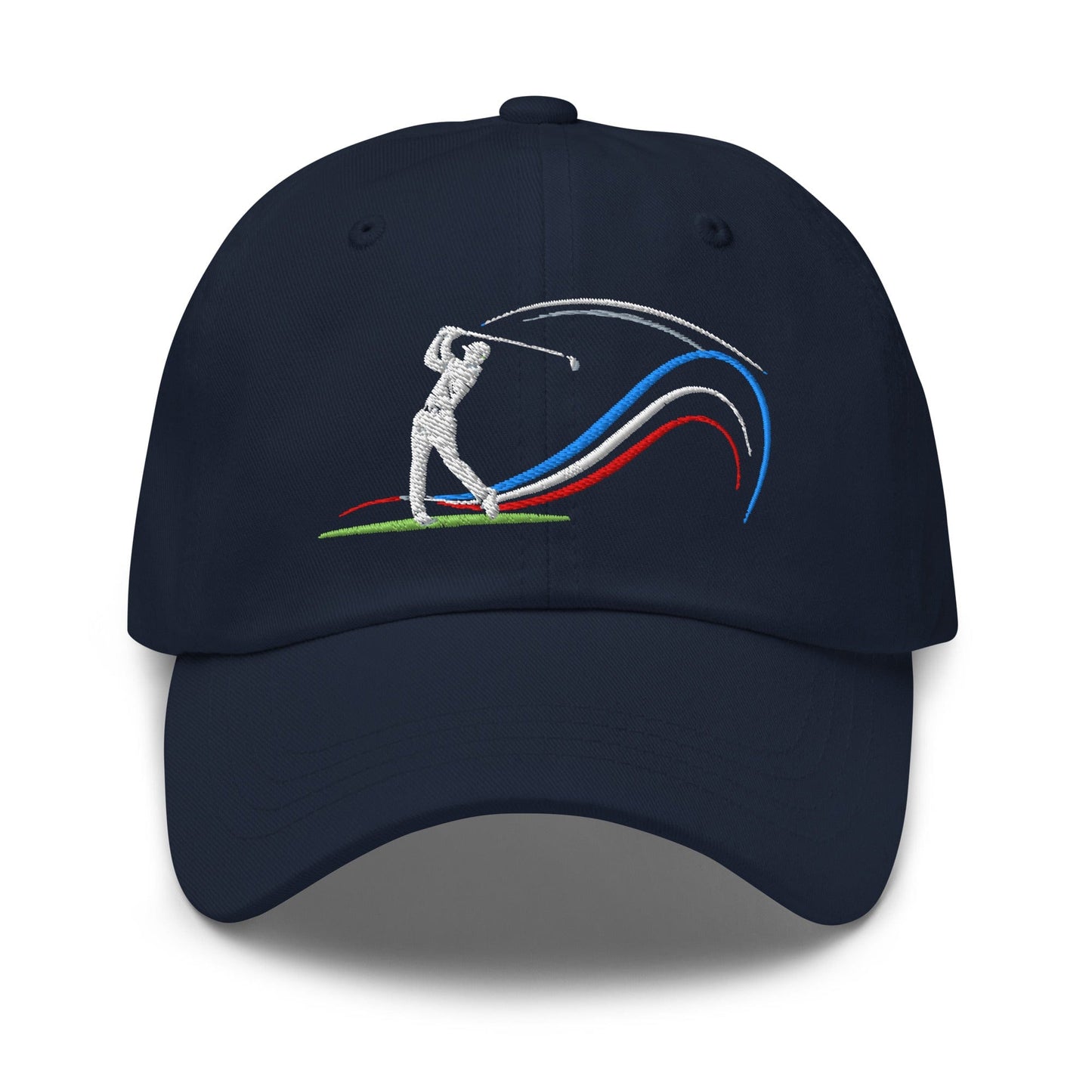 Swing Into Action Dynamic Design Embroidered Golf Cap - Funny Golf Tee by Swing Epic
