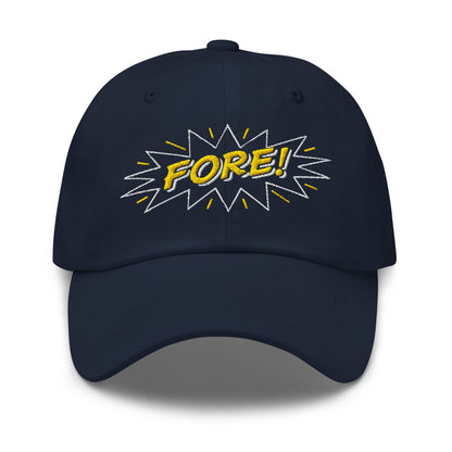 FORE! Quirky and Fun Embroidered Golf Cap - Funny Golf Tee by Swing Epic