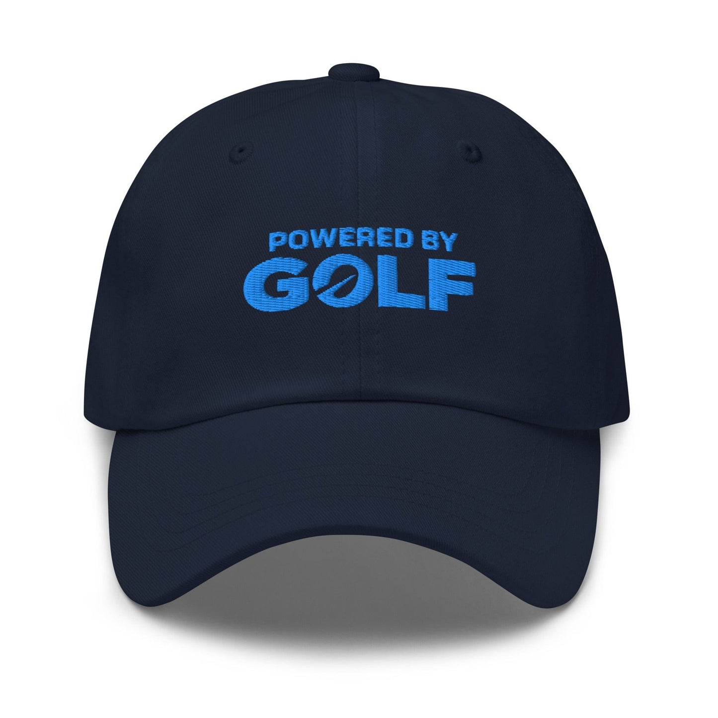 Powered By Golf Funny Embroidered Golf Cap - Funny Golf Tee by Swing Epic