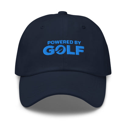 Powered By Golf Funny Embroidered Golf Cap - Funny Golf Tee by Swing Epic