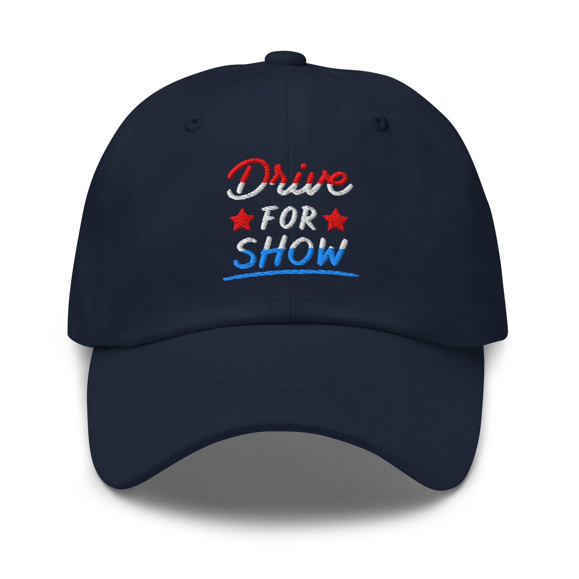 Drive For Show Patriotic Fun Embroidered Golf Cap - Funny Golf Tee by Swing Epic