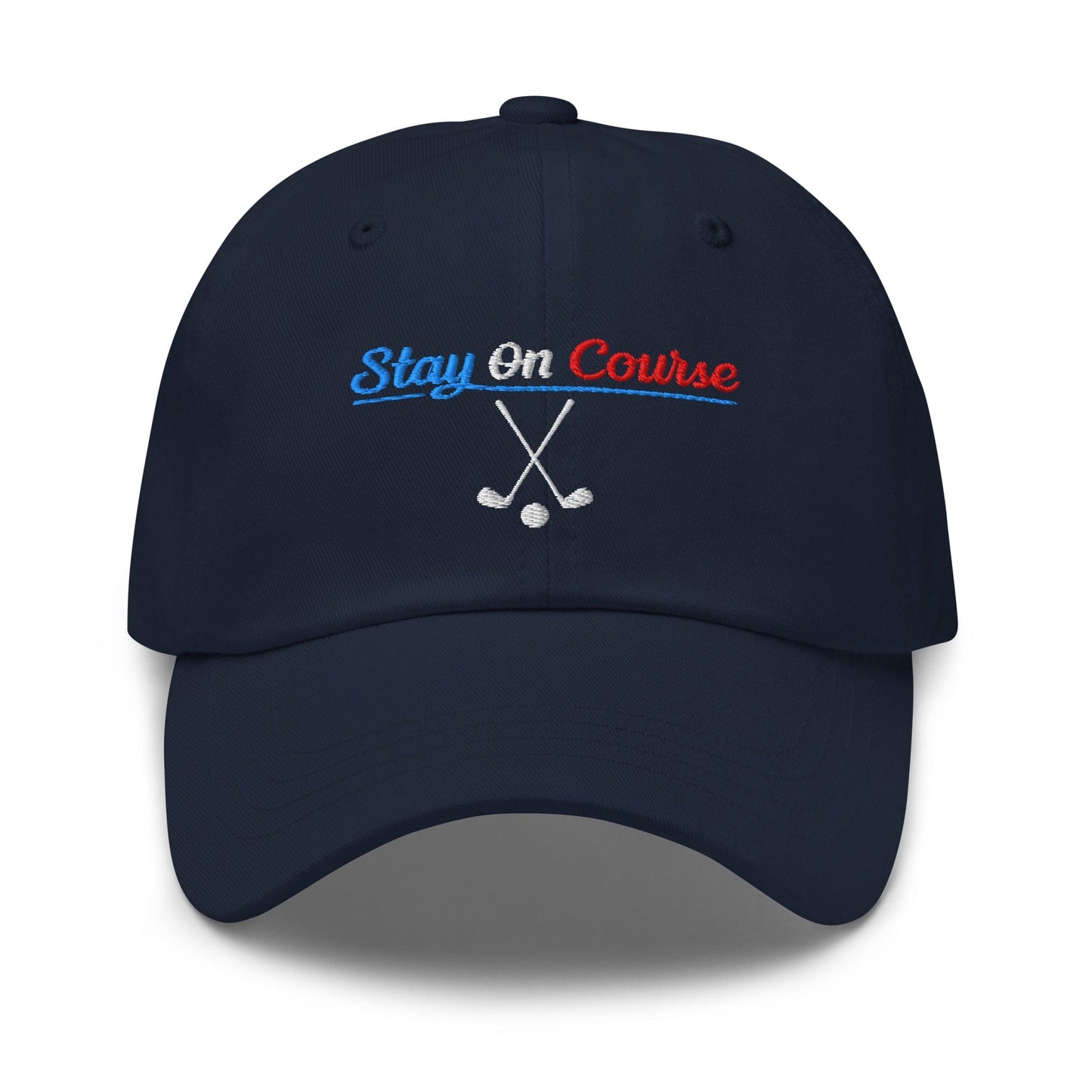 Stay On Course Engaging Quirky Embroidered Golf Cap - Funny Golf Tee by Swing Epic