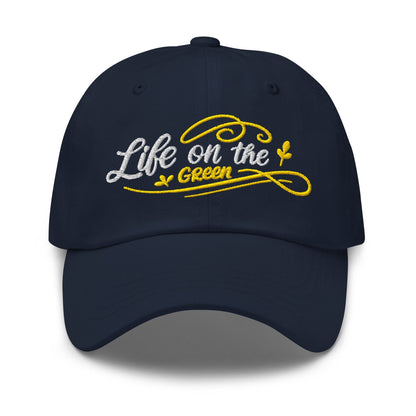 Life on the Green Quirky Fun Design Embroidered Golf Cap - Funny Golf Tee by Swing Epic