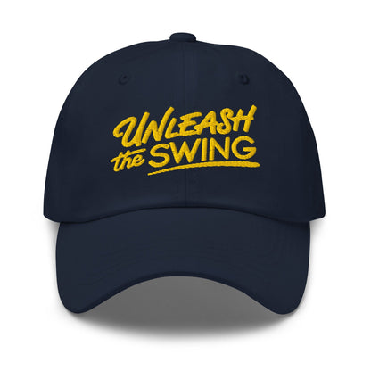 Unleash The Swing Embroidered Golf Cap - Funny Golf Tee by Swing Epic