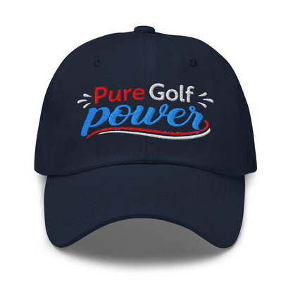 Pure Golf Power Embroidered Golf Cap - Funny Golf Tee by Swing Epic