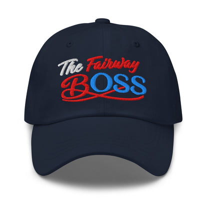 The Fairway Boss Sparkling Glitter Print Embroidered Golf Cap - Funny Golf Tee by Swing Epic