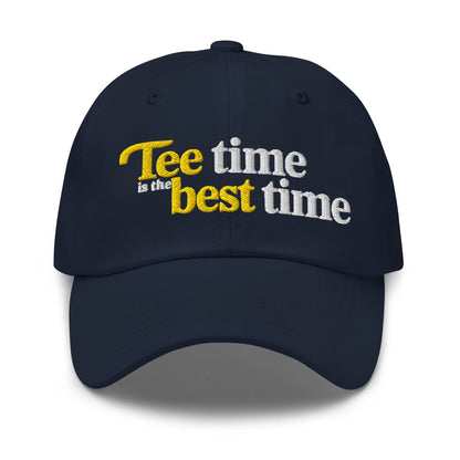 Tee Time is the Best Time Embroidered Golf Cap - Funny Golf Tee by Swing Epic