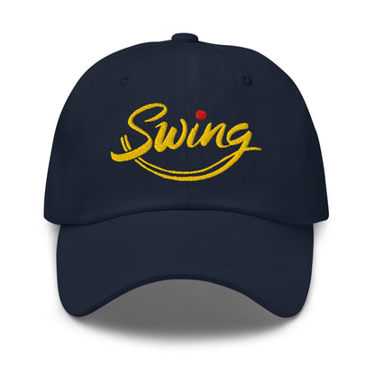 Swing into Action Statement Embroidered Golf Cap - Funny Golf Tee by Swing Epic