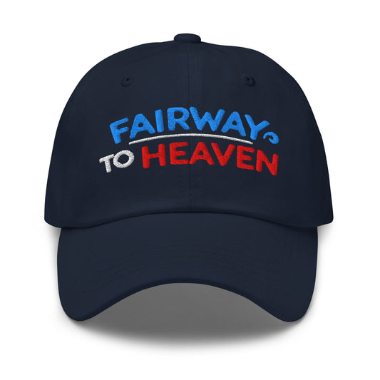 Fairway To Heaven Fun Spirit Embroidered Golf Cap - Funny Golf Tee by Swing Epic