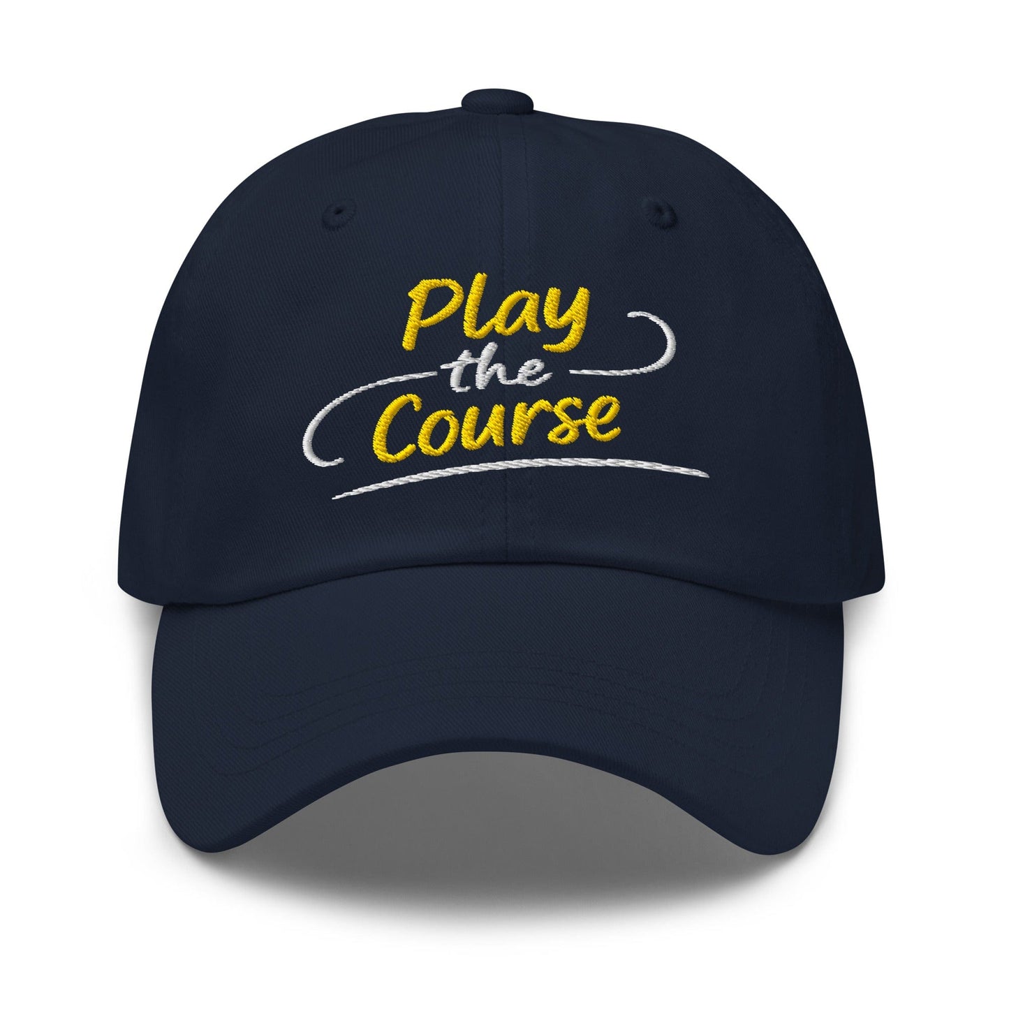 Play the Course Fun Spirit Embroidered Golf Cap - Funny Golf Tee by Swing Epic