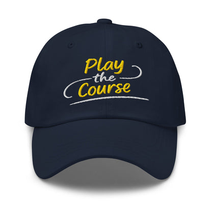 Play the Course Fun Spirit Embroidered Golf Cap - Funny Golf Tee by Swing Epic