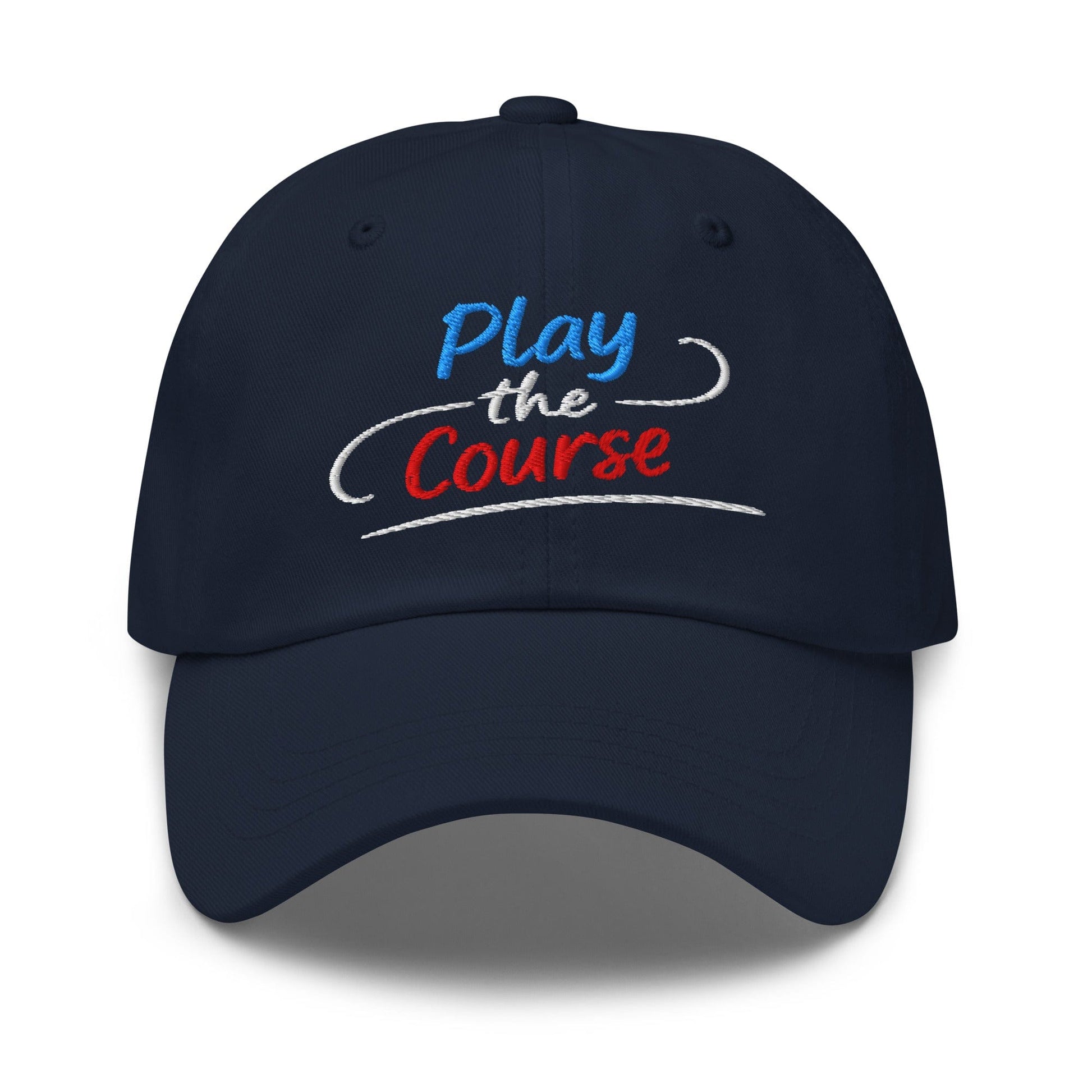 Play the Course Fun Spirit Embroidered Golf Cap - Funny Golf Tee by Swing Epic