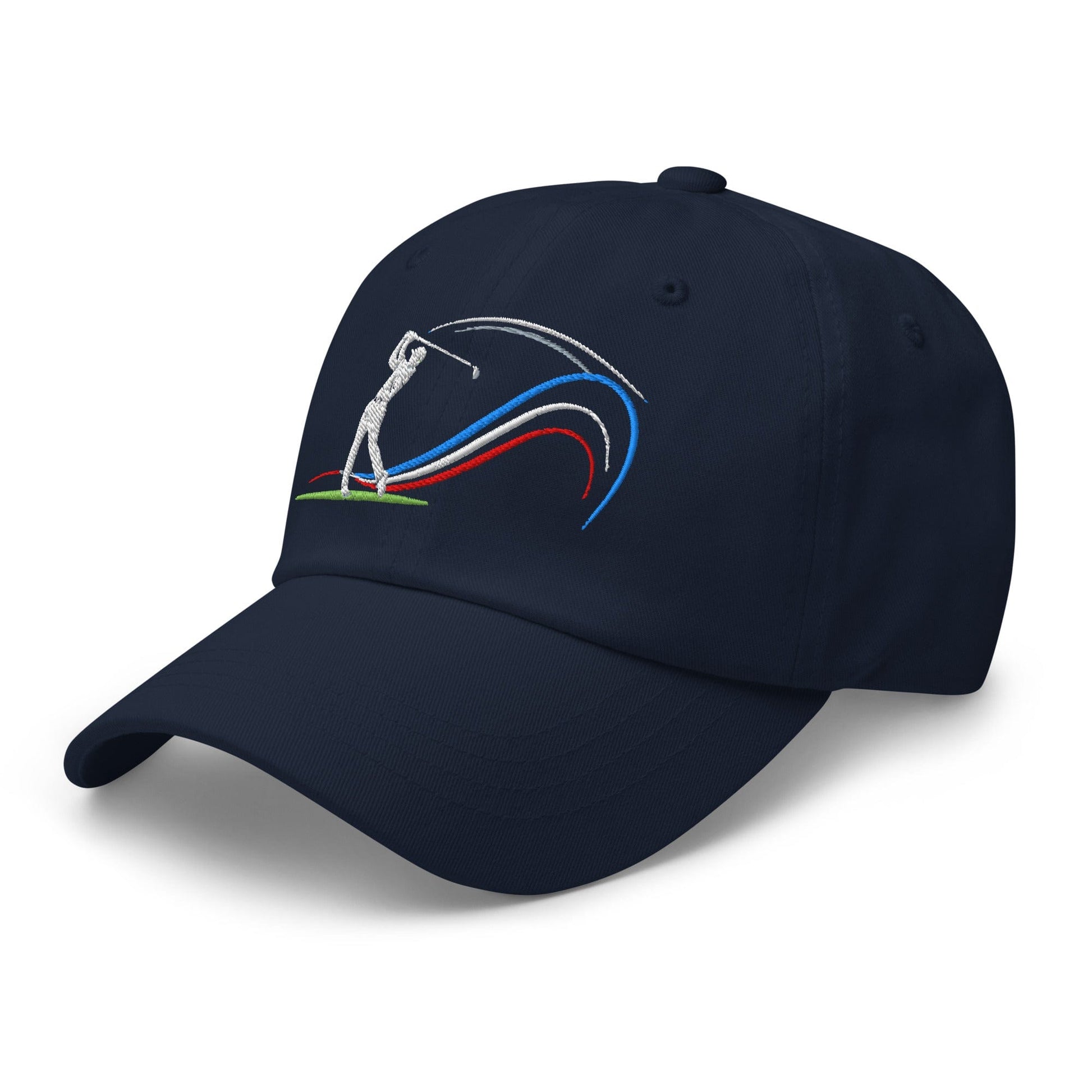 Swing Into Action Dynamic Design Embroidered Golf Cap - Funny Golf Tee by Swing Epic