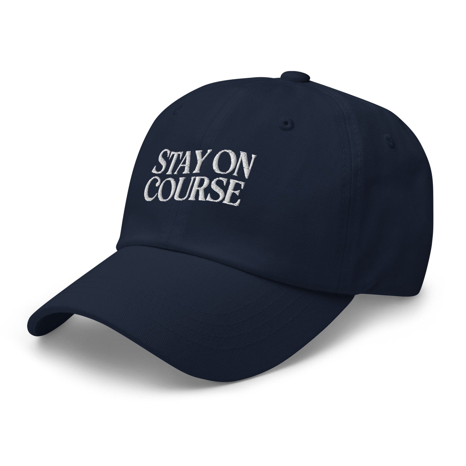 Stay On Course Quirky Fun Embroidered Golf Cap - Funny Golf Tee by Swing Epic