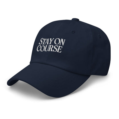 Stay On Course Quirky Fun Embroidered Golf Cap - Funny Golf Tee by Swing Epic