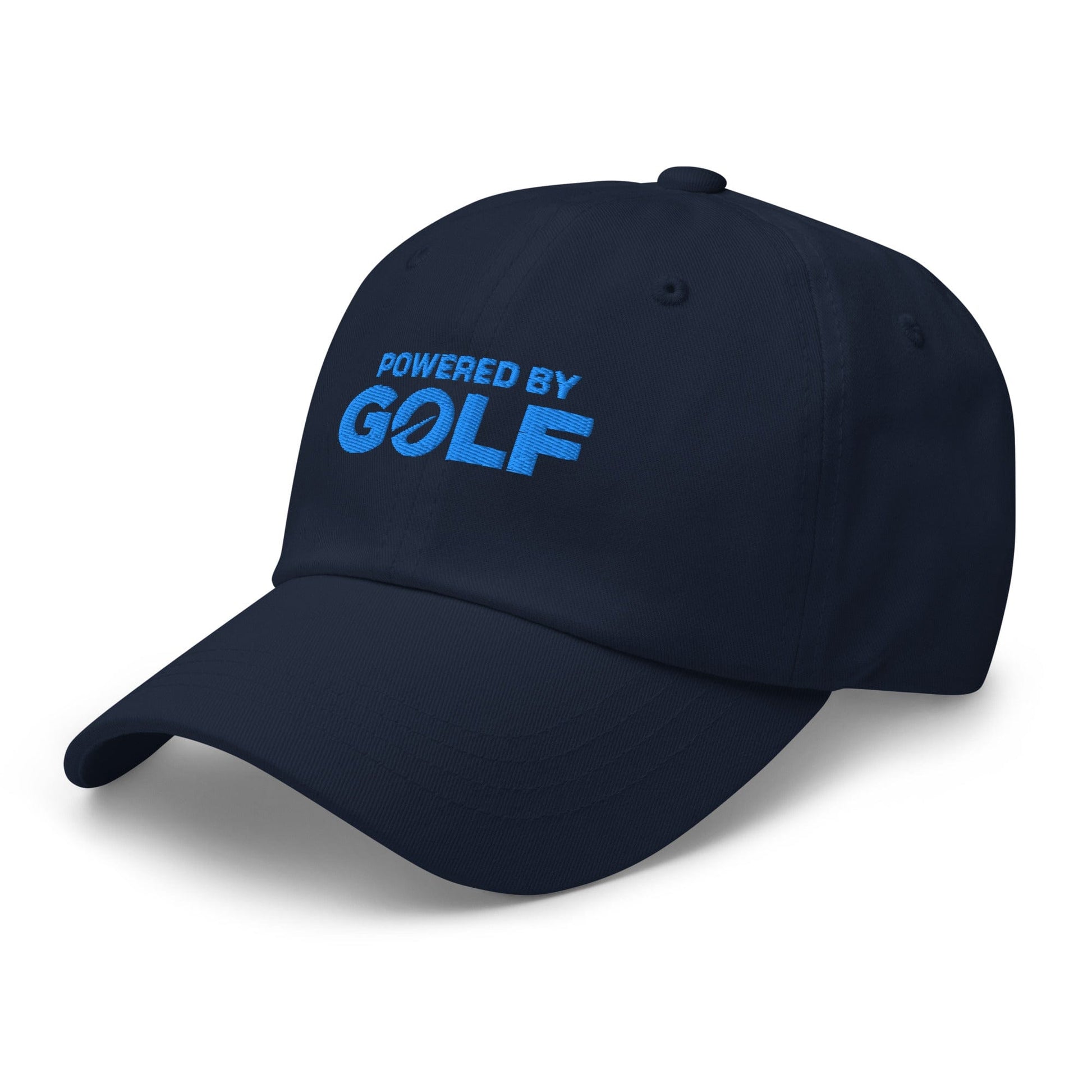 Powered By Golf Funny Embroidered Golf Cap - Funny Golf Tee by Swing Epic