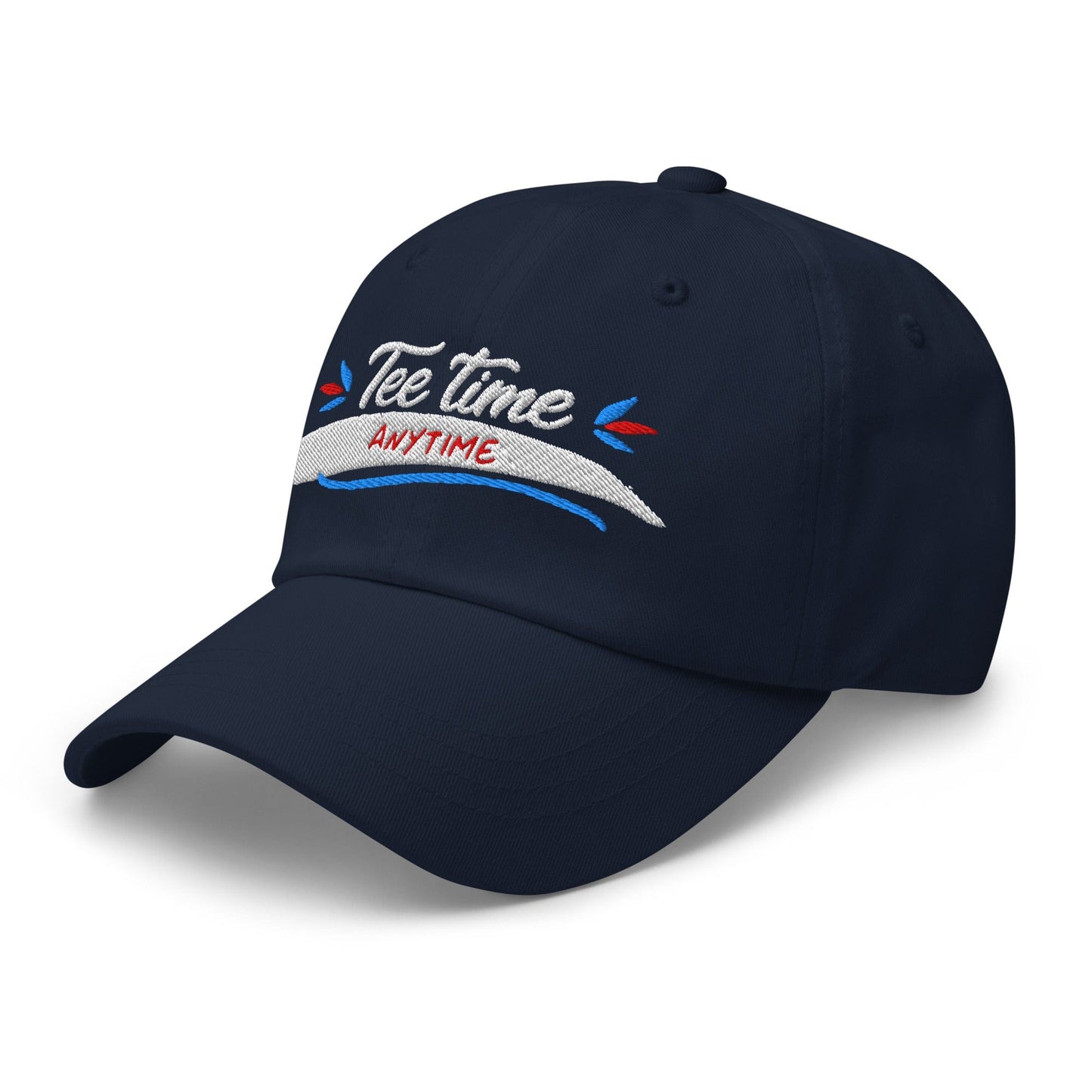 Tee Time Anytime Fun Embroidered Golf Cap - Funny Golf Tee by Swing Epic