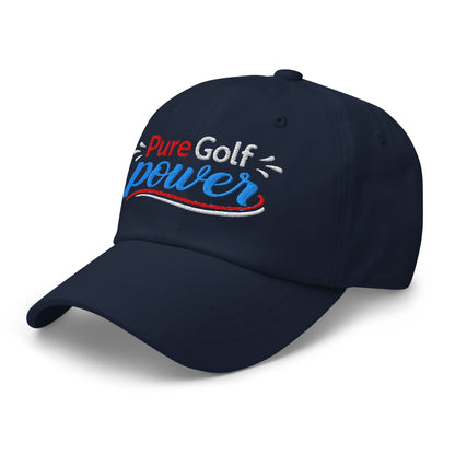 Pure Golf Power Embroidered Golf Cap - Funny Golf Tee by Swing Epic