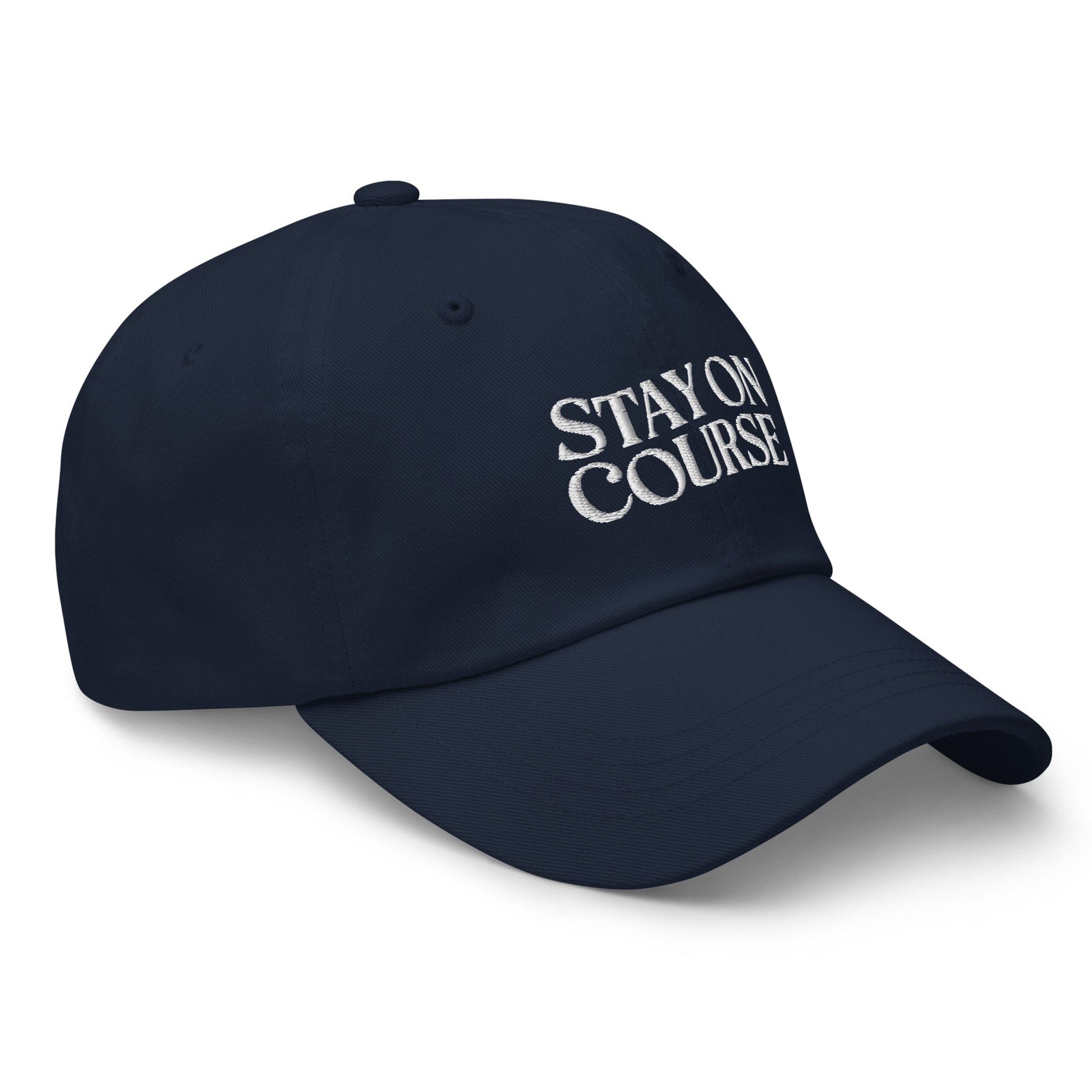 Stay On Course Quirky Fun Embroidered Golf Cap - Funny Golf Tee by Swing Epic