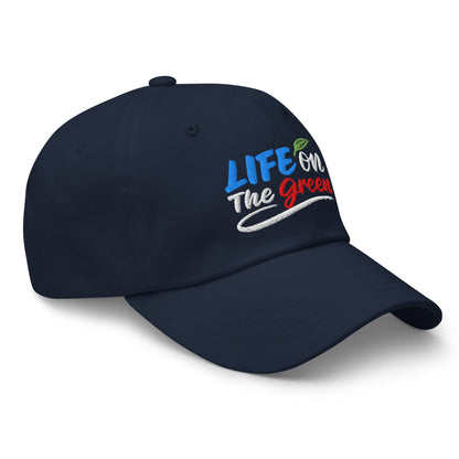 LIFE on The Green Embroidered Golf Cap - Funny Golf Tee by Swing Epic