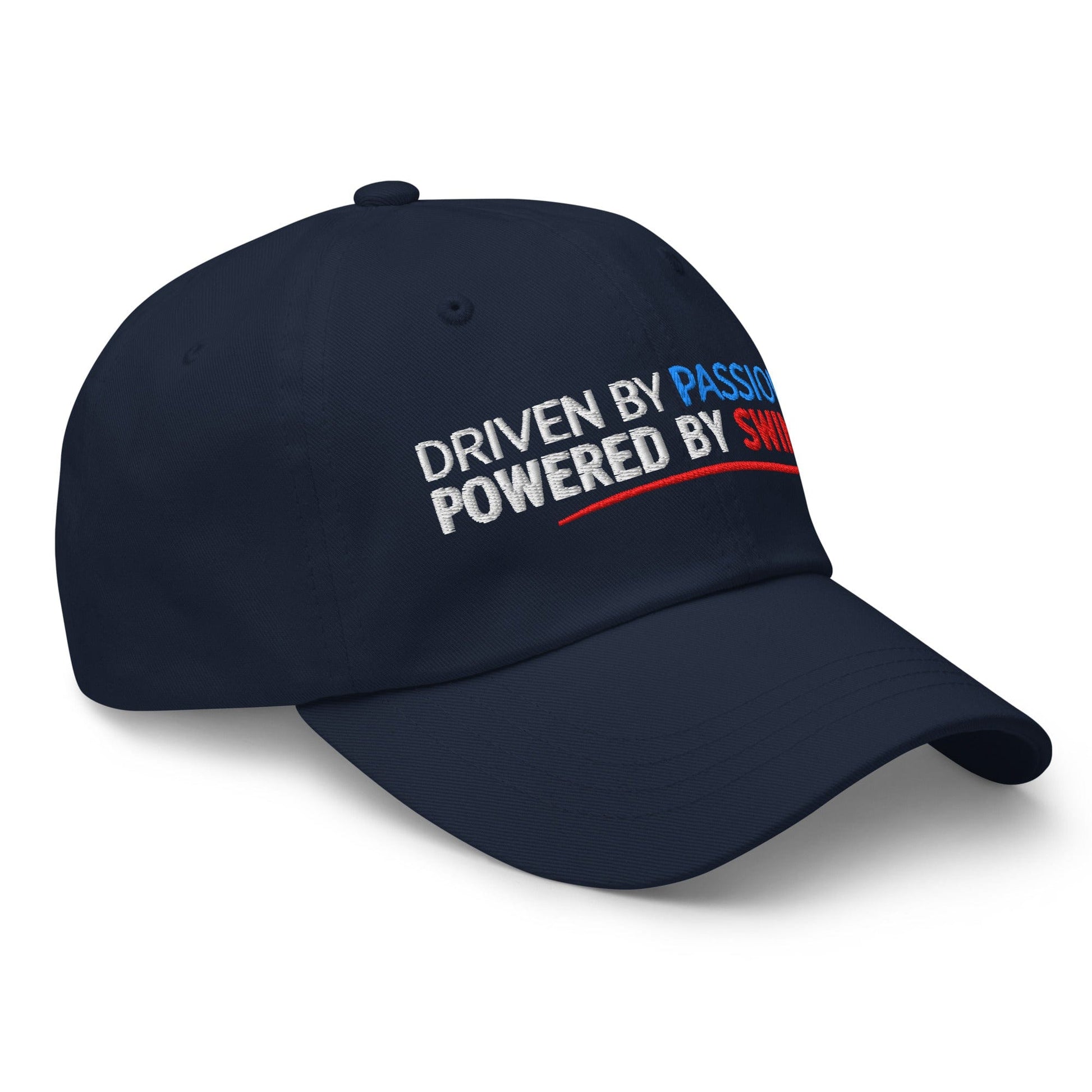 Driven by Passion Powered by Swing Embroidered Golf Cap - Funny Golf Tee by Swing Epic