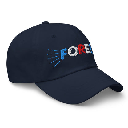 FORE! Quirky Embroidered Golf Cap - Funny Golf Tee by Swing Epic