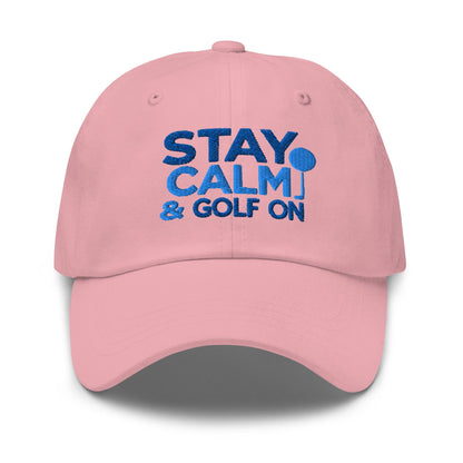 Stay Calm & Golf On Funny Embroidered Golf Cap - Funny Golf Tee by Swing Epic