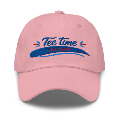 Tee Time Anytime Fun Embroidered Golf Cap - Funny Golf Tee by Swing Epic