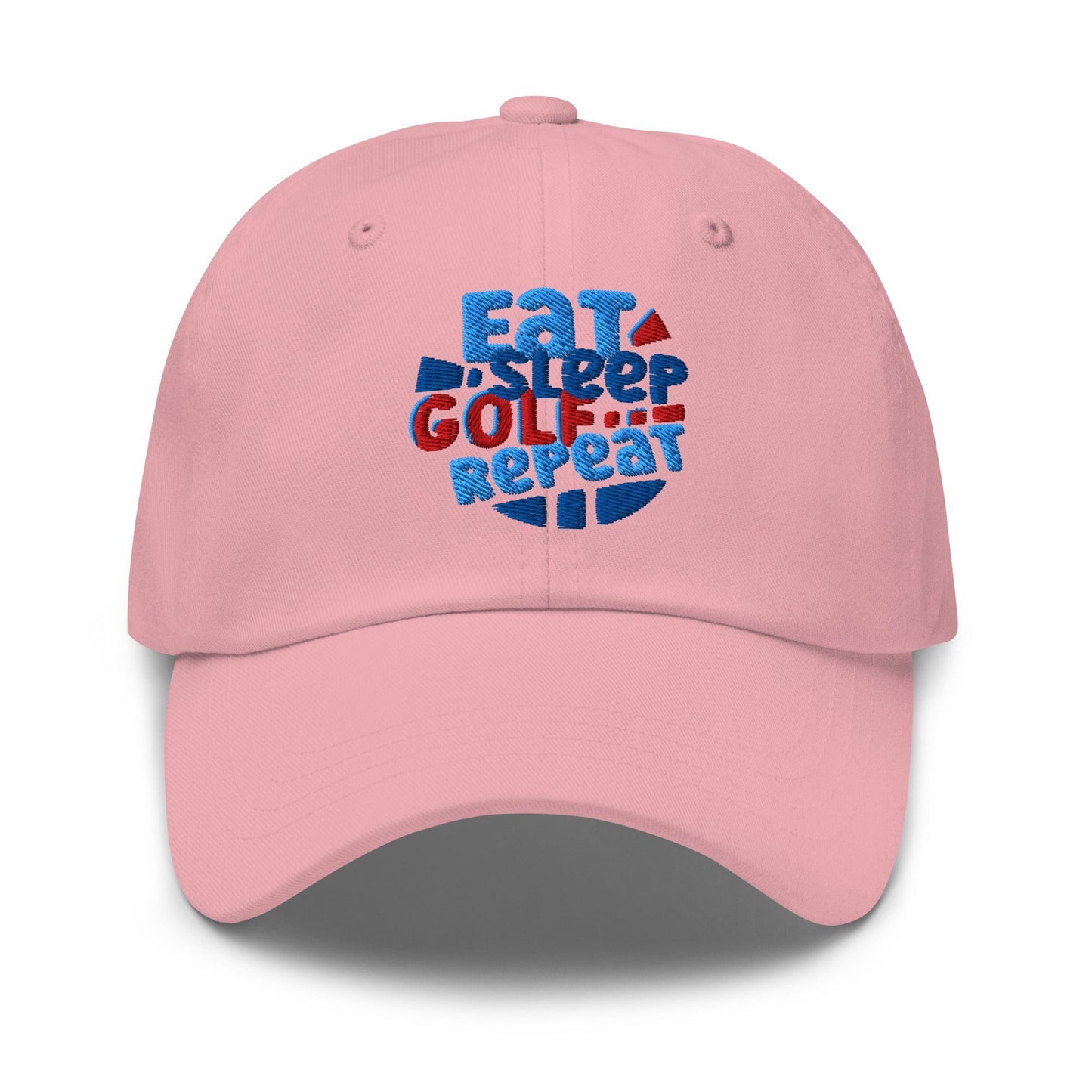 Eat Sleep Golf Repeat Fun Design Embroidered Golf Cap - Funny Golf Tee by Swing Epic