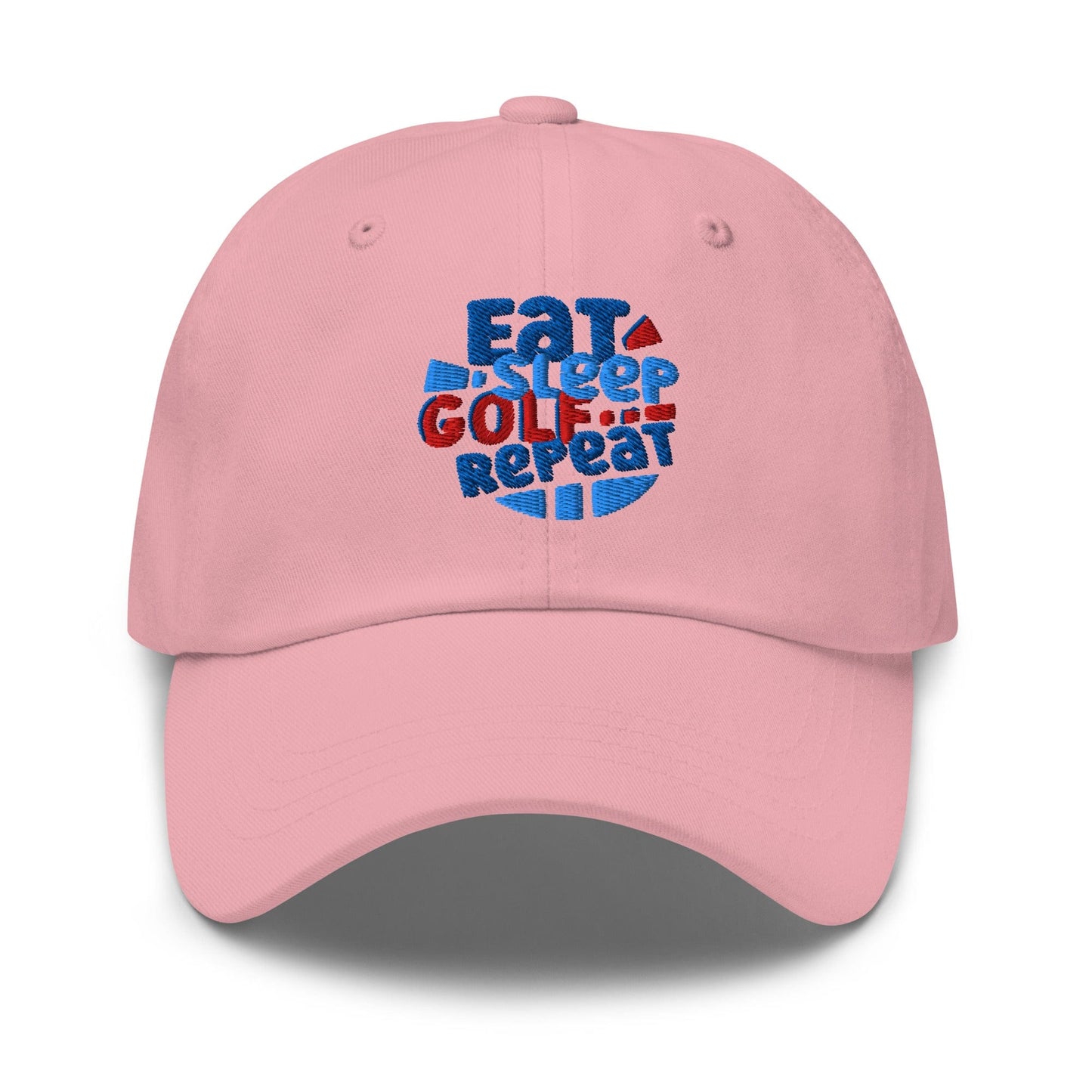 Eat Sleep Golf Repeat Fun Design Embroidered Golf Cap - Funny Golf Tee by Swing Epic