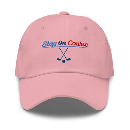 Stay On Course Engaging Quirky Embroidered Golf Cap - Funny Golf Tee by Swing Epic