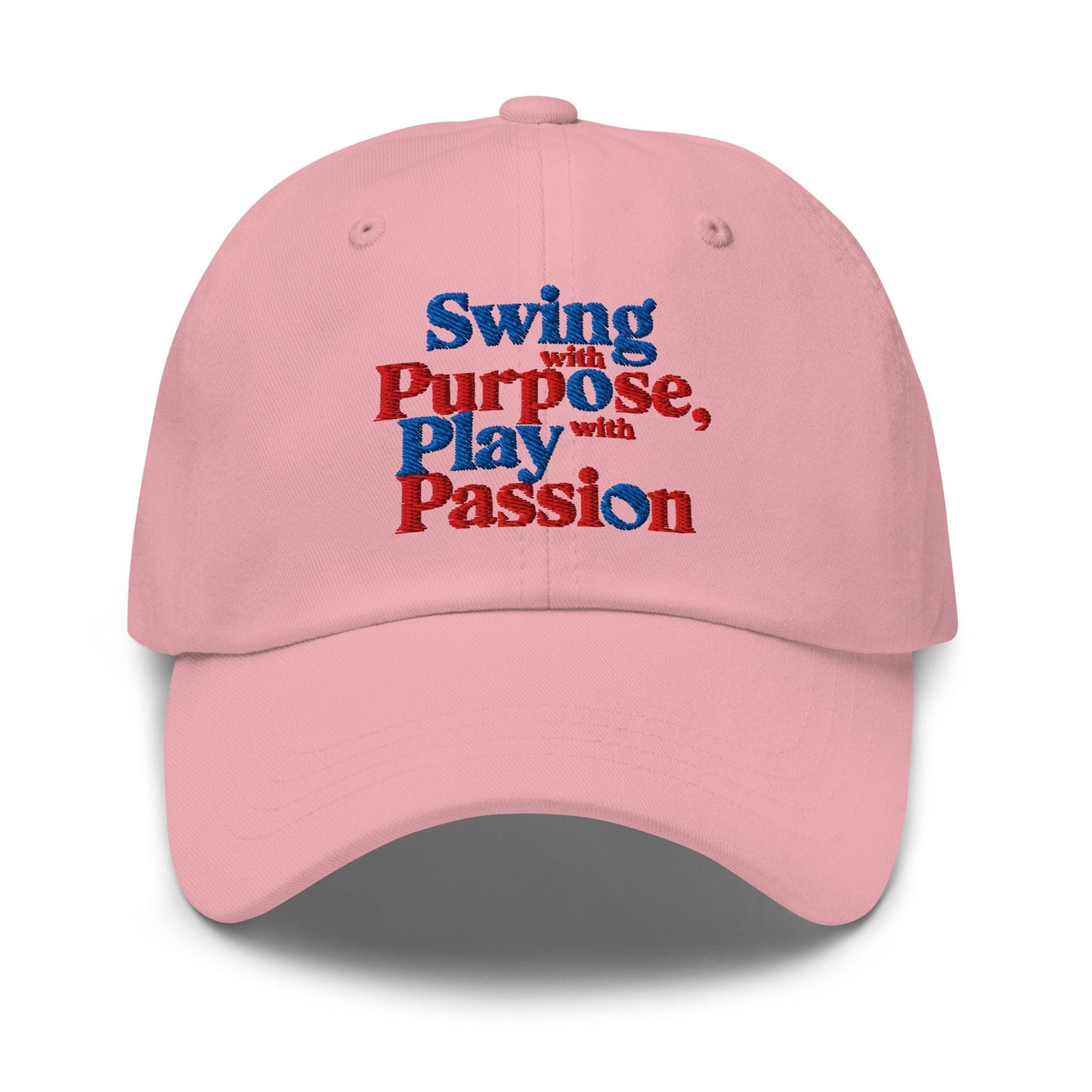 Swing with Purpose Play with Passion Embroidered Golf Cap - Funny Golf Tee by Swing Epic