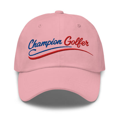 Champion Golfer Sparkling Star Fun Embroidered Golf Cap - Funny Golf Tee by Swing Epic