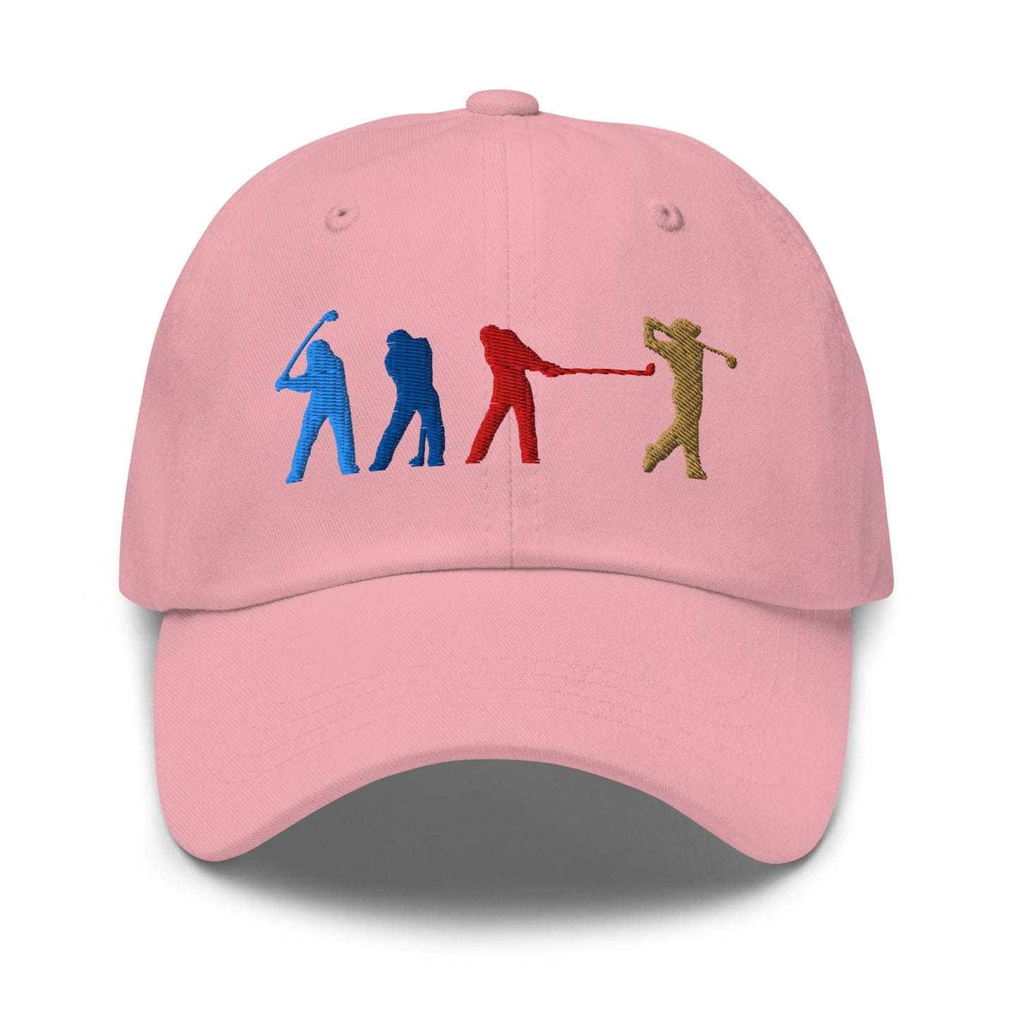 Four Swinging Silhouettes Dynamic Embroidered Golf Cap - Funny Golf Tee by Swing Epic