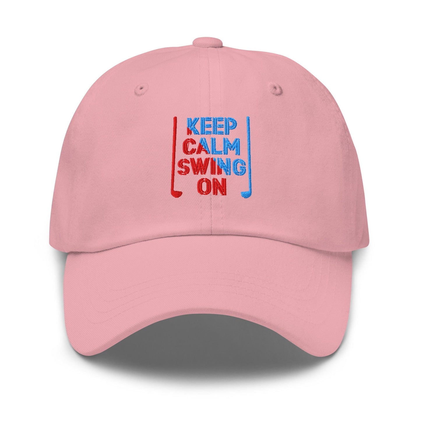 Keep Calm Swing On Embroidered Golf Cap - Funny Golf Tee by Swing Epic